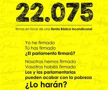 22.075 firmas en favor de una Renta Básica Incondicional en Euskadi