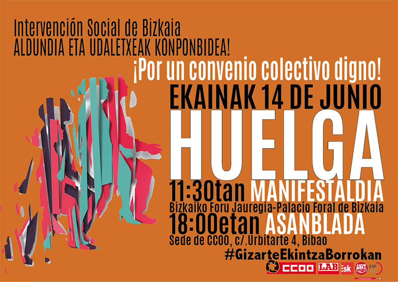 intervencion social bizkaia convenio huelga 14 y 28