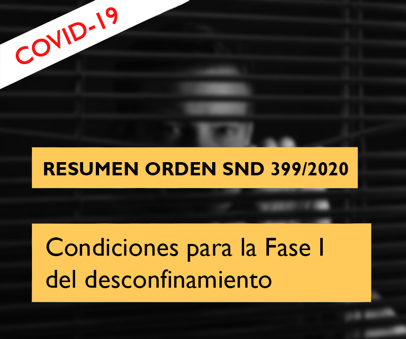 1 fase desconfinamiento covid coronavirus orden snd 399/2020