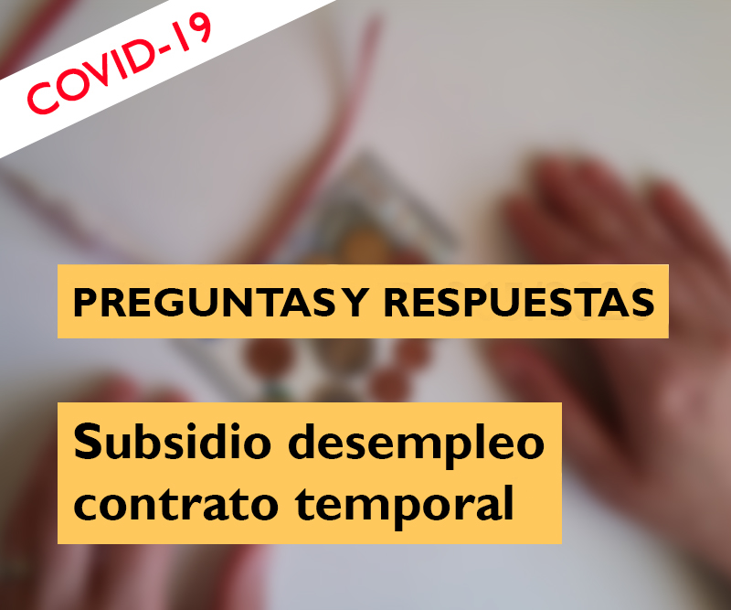 Subsidio de desempleo excepcional por fin de contrato temporal