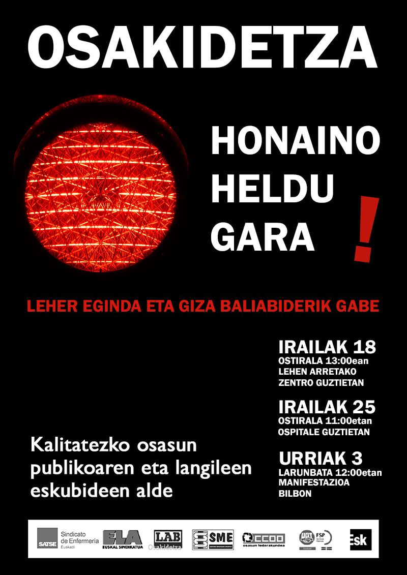 Osakidetza atencion primaria protestas Gotzone Sagardui