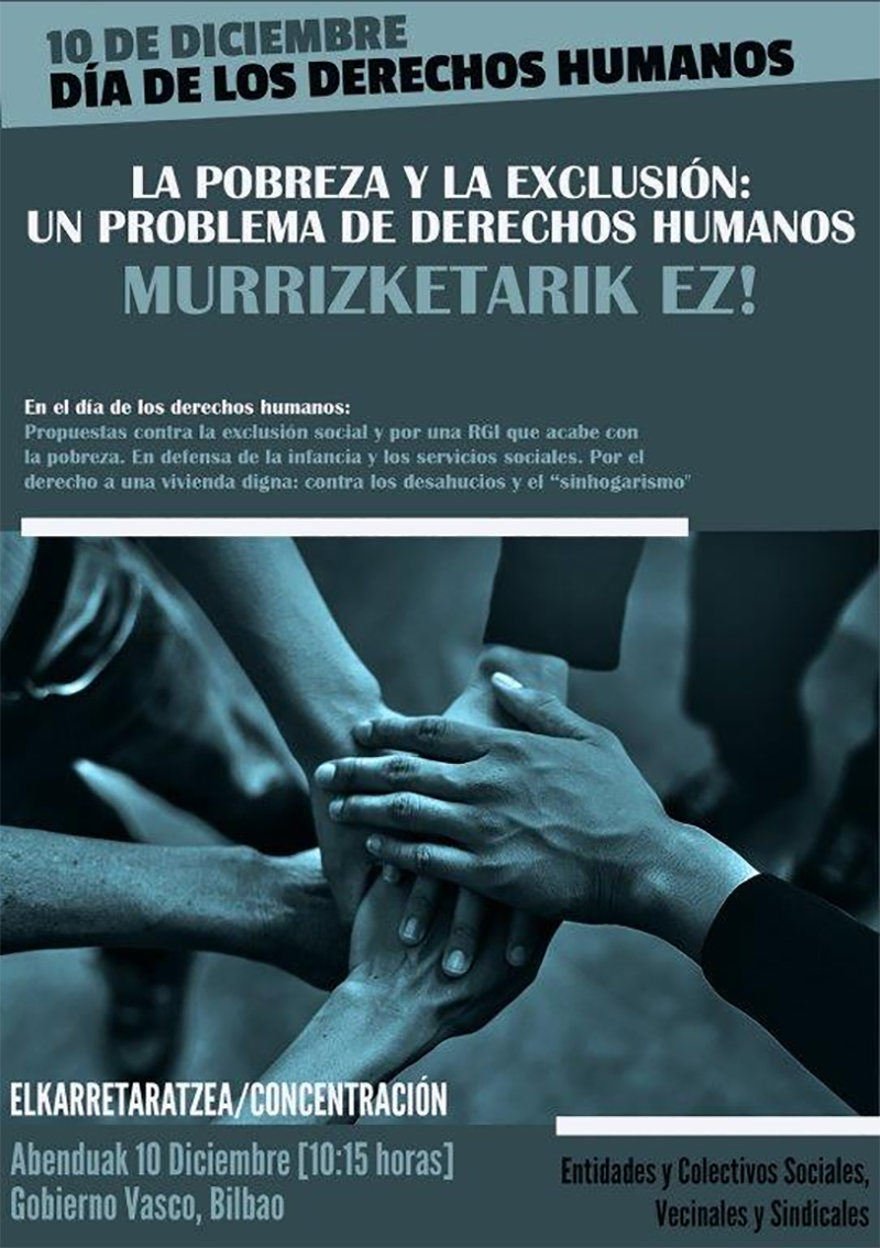 10 diciembre 2020 Día de los derechos humanos: La pobreza y la exclusión es un problema de Derechos Humanos