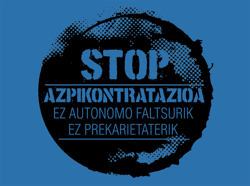 stop azpikontratazioa lan berdina eskubide berdinak