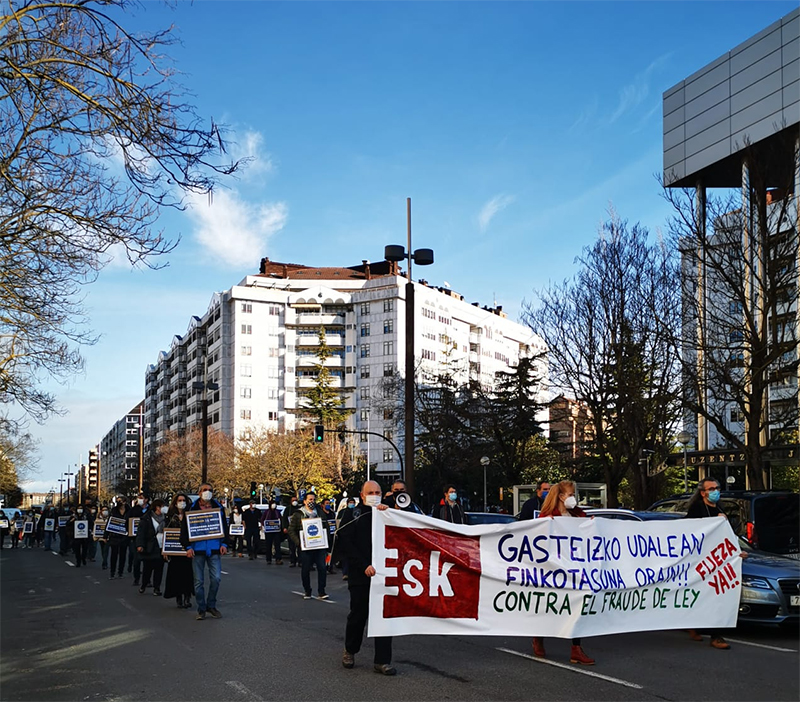 Denuncia contra el ayuntamiento de Vitoria Gasteiz por abusar de la temporalidad 