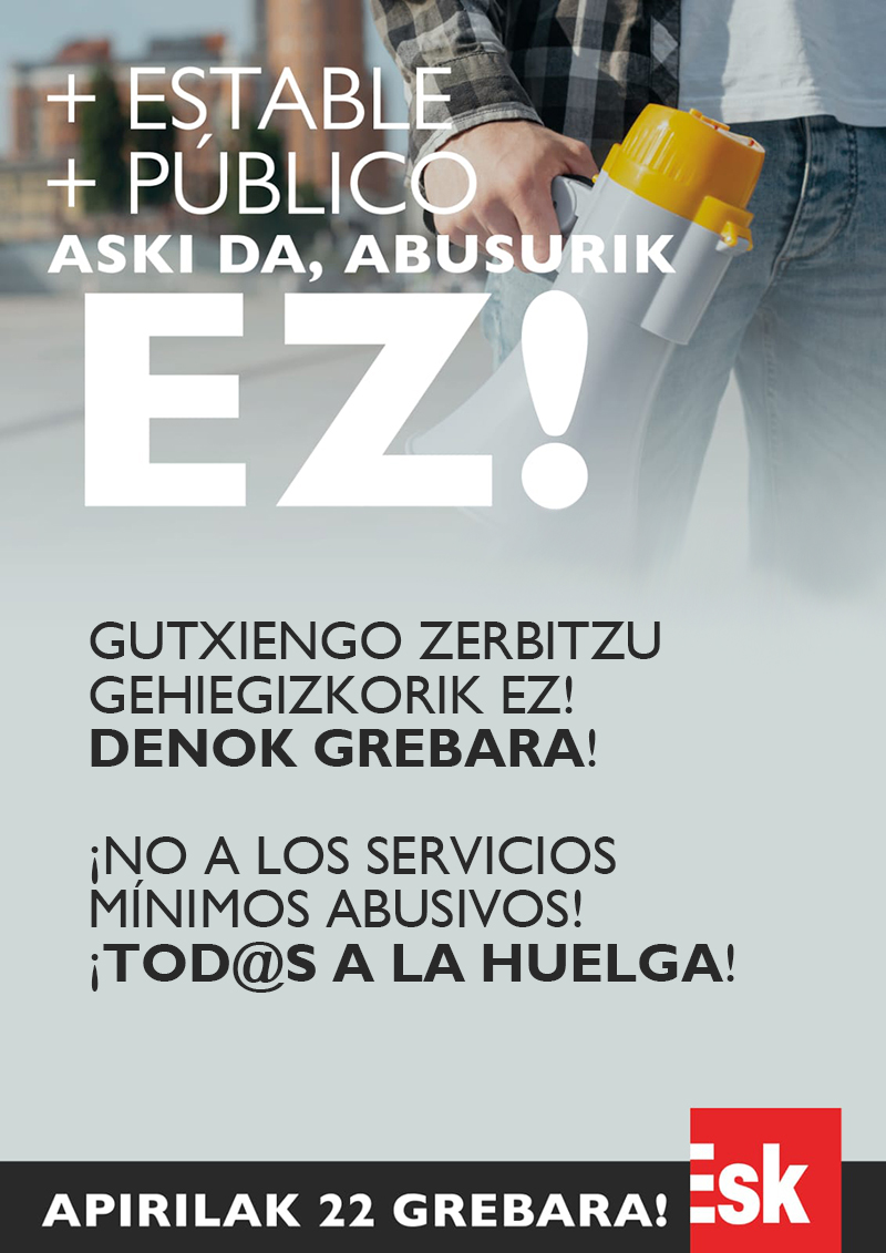 servicios minimos abusivos del Gobierno Vasco 22 abril 2021