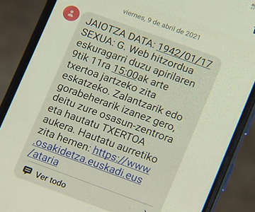 sms Osakidetza cita vacuna covid vacunacion 
