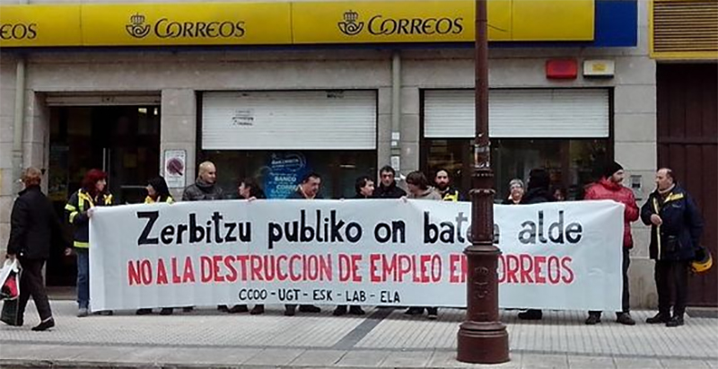 Falta de contratación en Correos Gipuzkoa