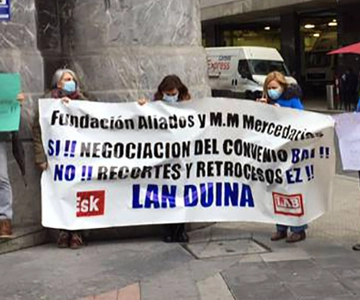 No a los recorte en el centro residencial Mercedarias de Ibarra en Orozko
