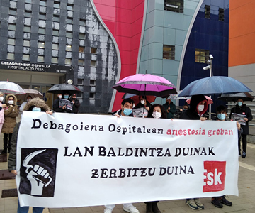 Comienza la huelga de anestesistas en el hospital de Alto Deba
