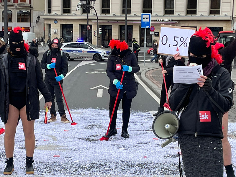 Bizkaiko garbikuntza hitzarmena 0,5 €-ko igoerarekin... kulerotan uzten gaituzte!