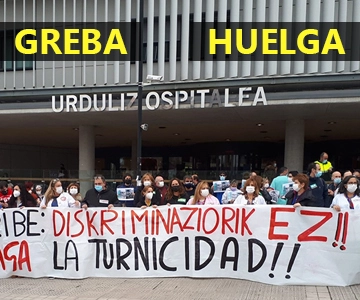Huelga en el Hospital de Urduliz contra la discriminación