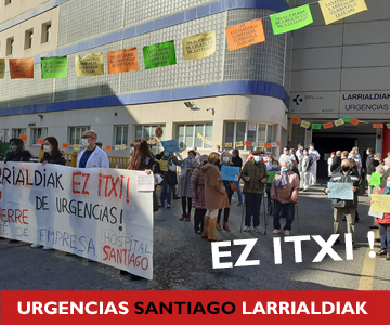 No al cierre de las urgencias del Hospital Santiago de Gasteiz