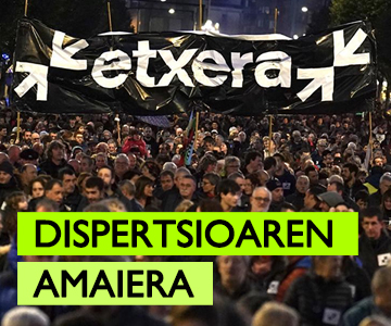 Manifestación en contra de la dispersión