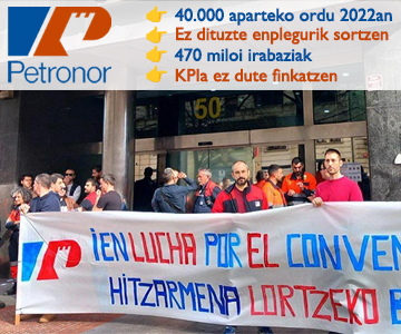 Petronorreko langileen kontzentrazioa Lan Ikuskaritzan