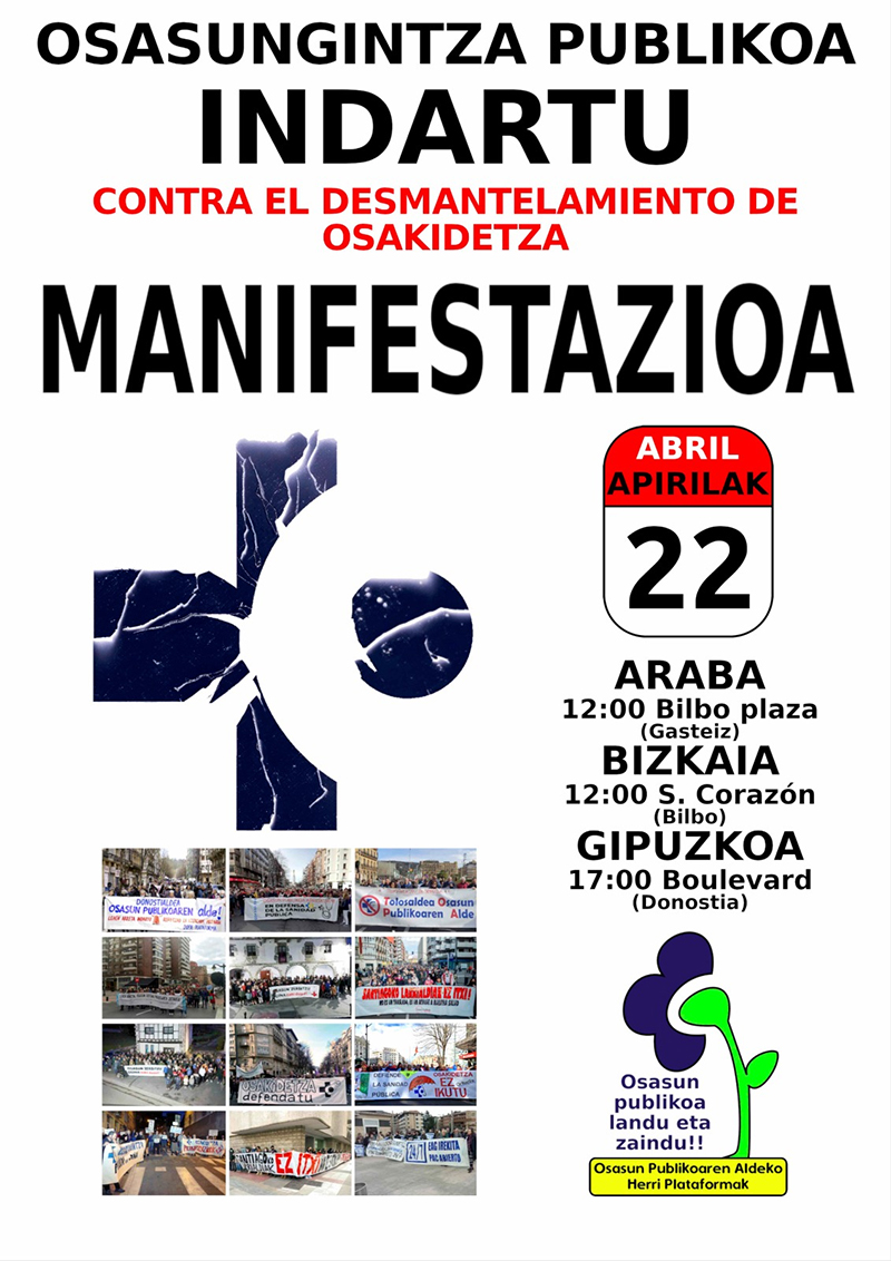 Cartel de la manifestación del 22 de abril de 2023