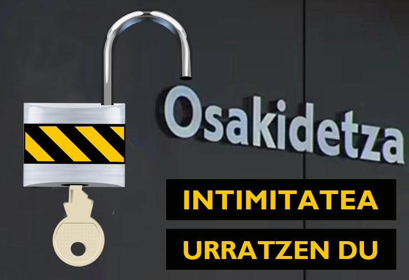 Osakidetzaren logotipoa giltzarrapo ireki batekin