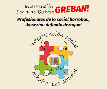 Cartel de las movilizaciones del sector de Intervención Social de Bizkaia