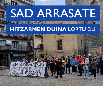 Elkarretaratzea Arrasateko ELZko langileen alde