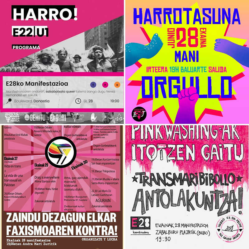 Ekainaren 28ko manifestazioak Euskal Herrian