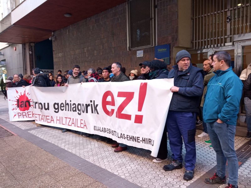 Protesta por la muerte de un trabajador en accidente laboral